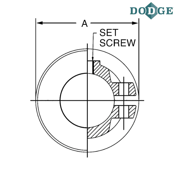 010056 DODGE - 5 15/16 SOLID IRON COLLAR