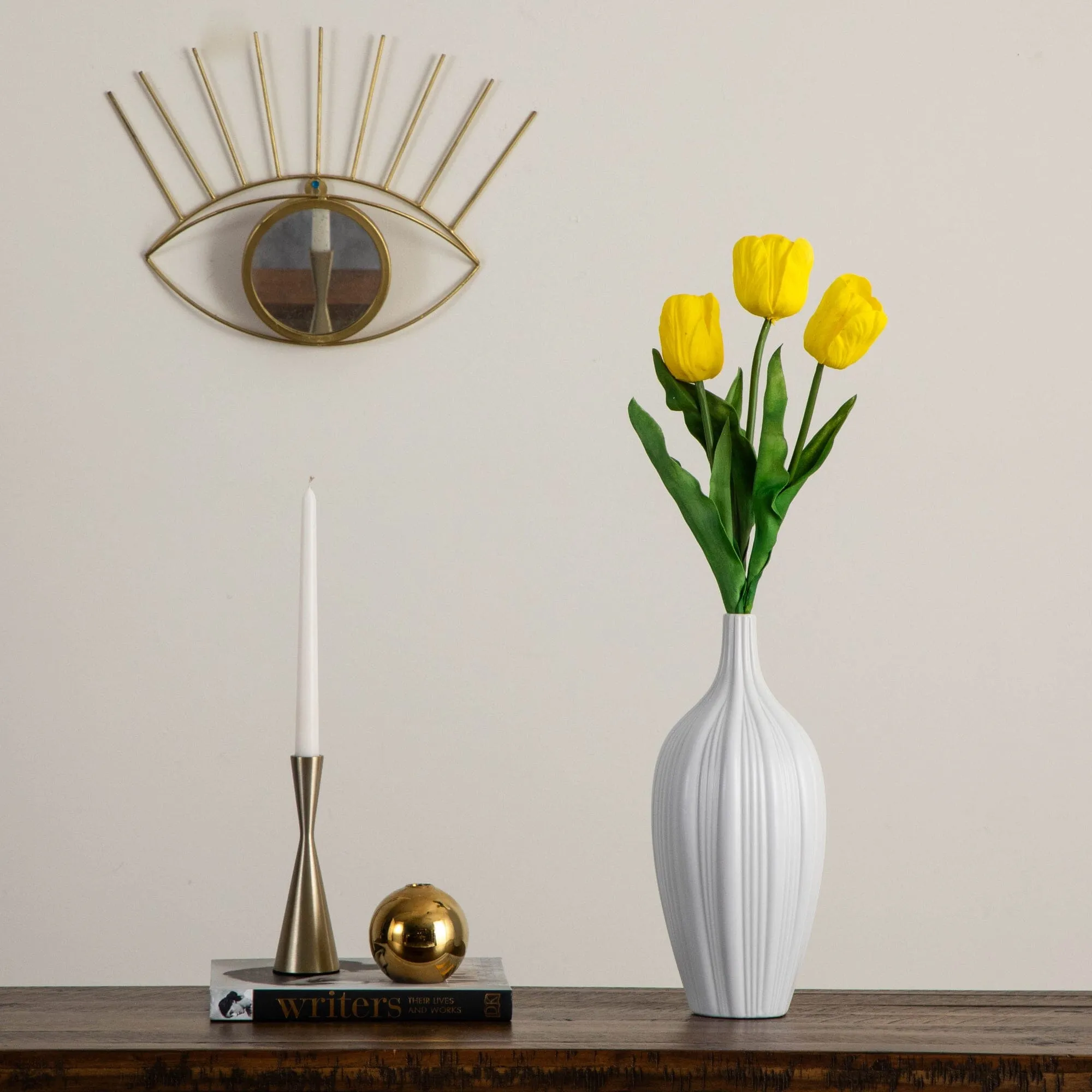 25" Artificial Tulip Flower Stems - Set of 3