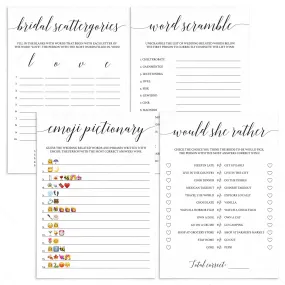 4 Virtual Bridal Shower Games Minimalist