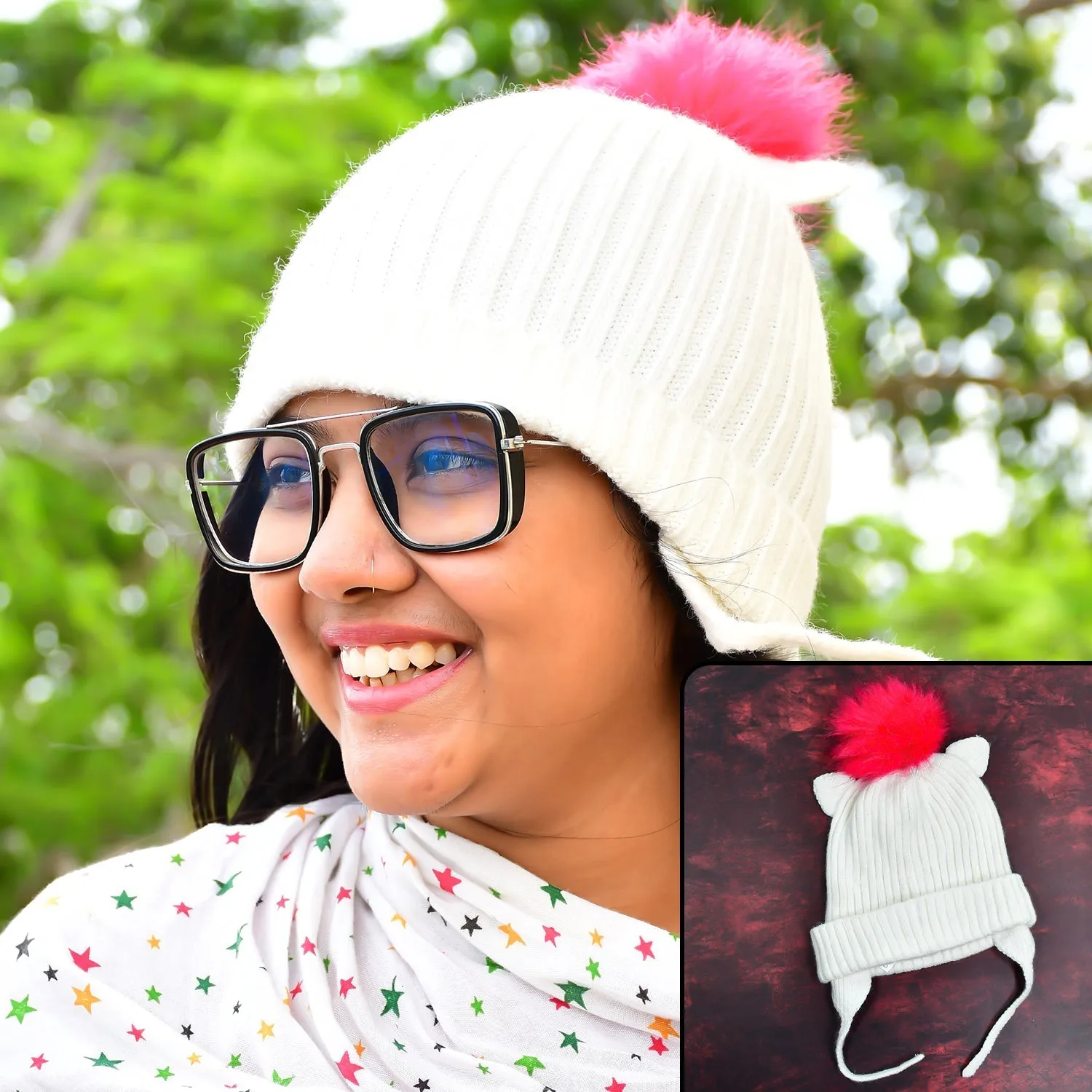 6339 MIX WOOLEN THREAD MEN'S AND WOMEN'S ADULT WINTER CAP