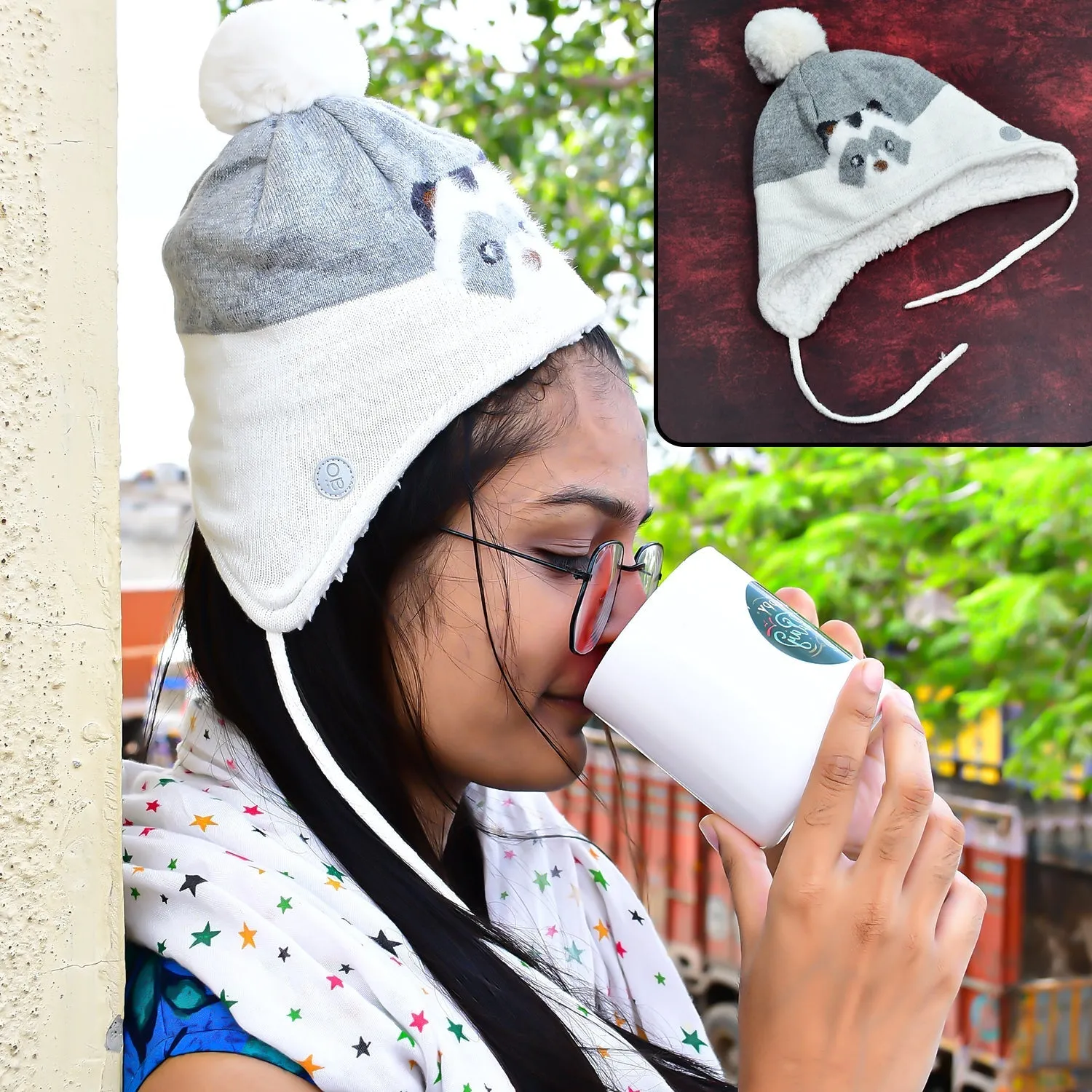 6339 MIX WOOLEN THREAD MEN'S AND WOMEN'S ADULT WINTER CAP