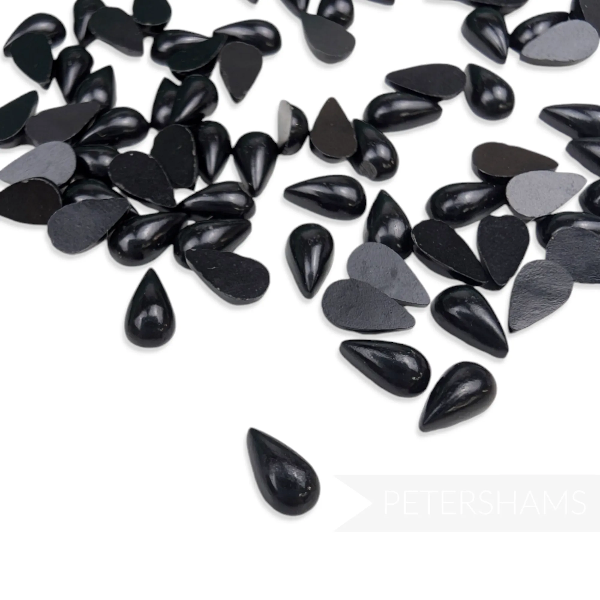 6x3mm Vintage 1980's Tiny Flat-Back Teardrop Faux Pearls - Approx. 288 Pieces