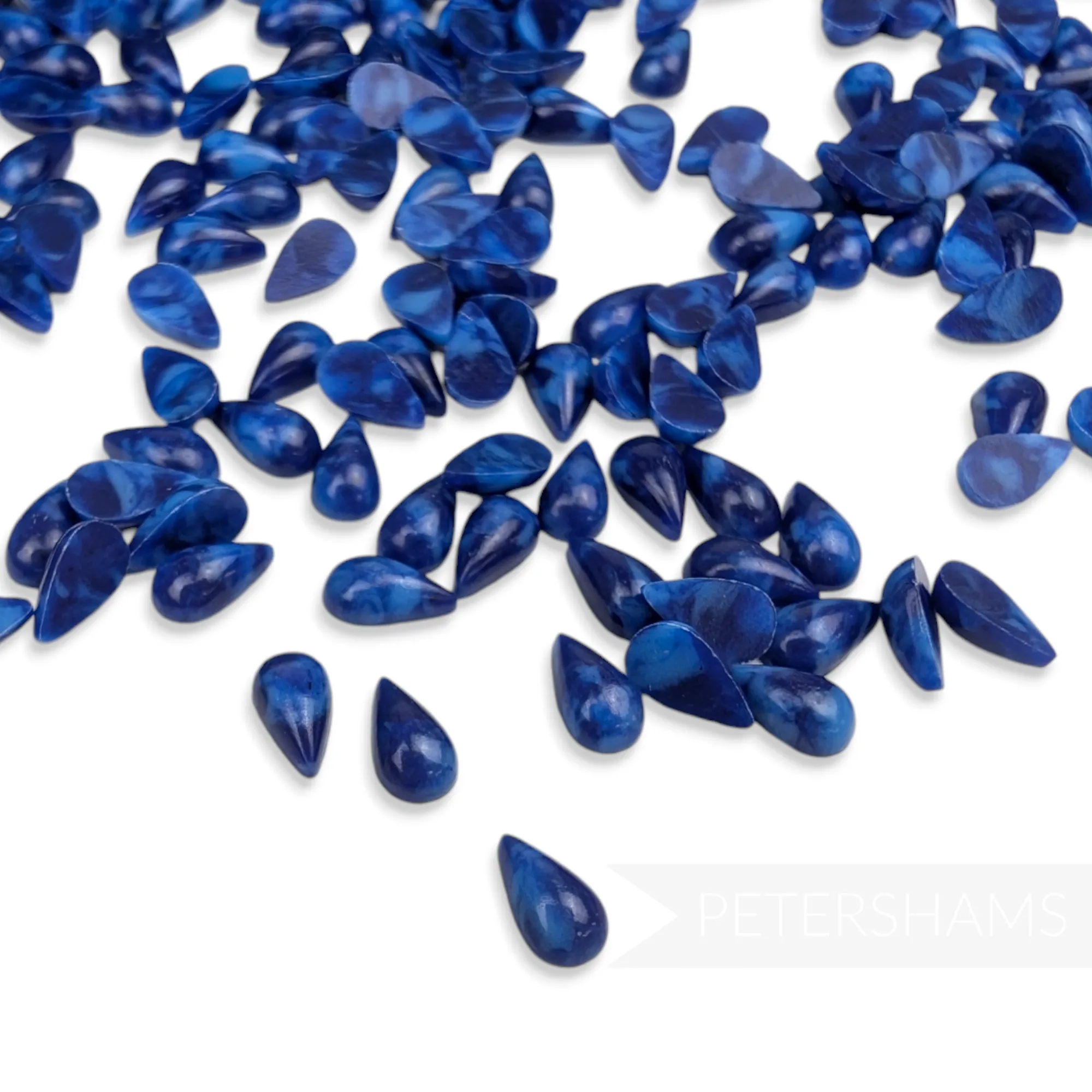 6x3mm Vintage 1980's Tiny Flat-Back Teardrop Faux Pearls - Approx. 288 Pieces