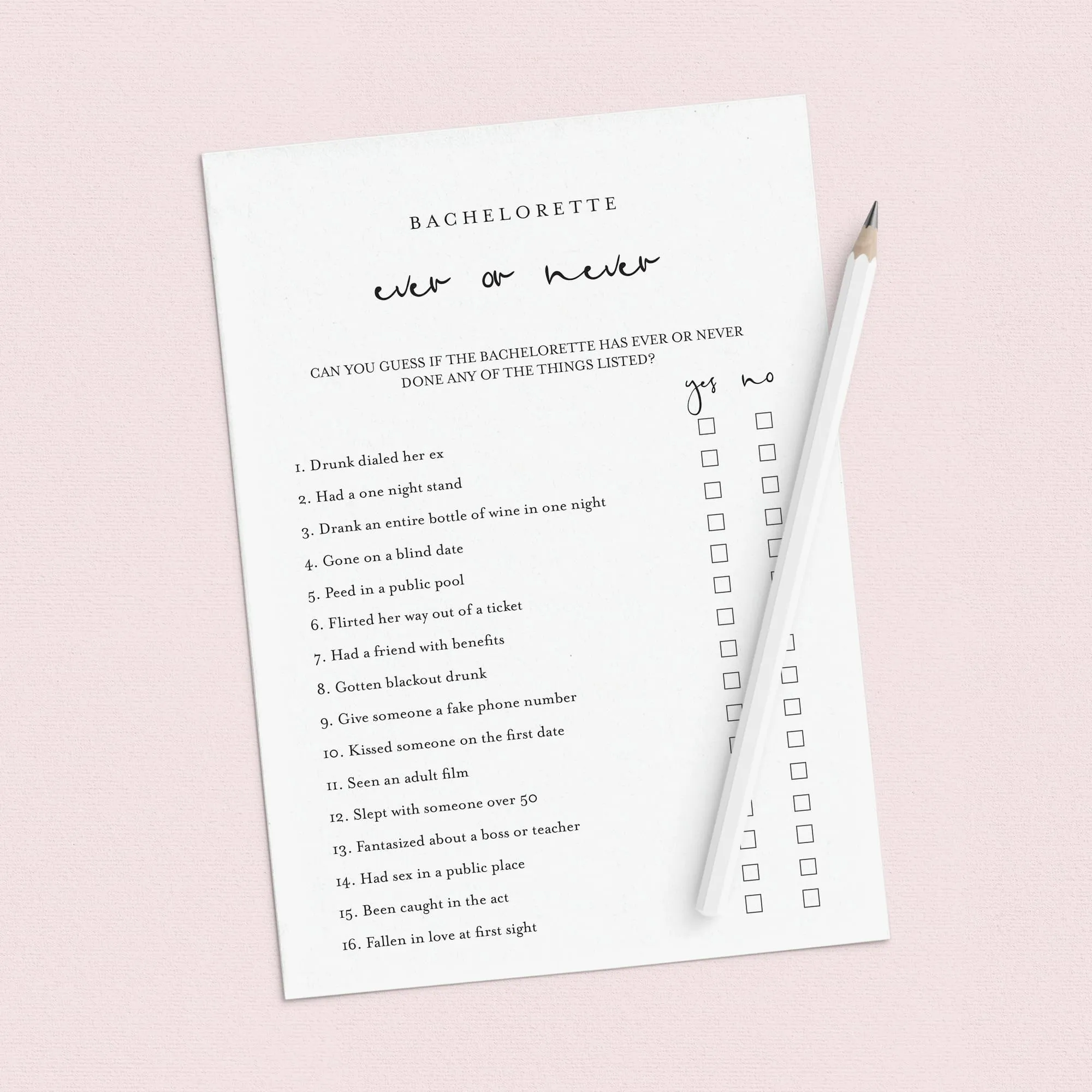 8 Modern Bachelorette Games Printable