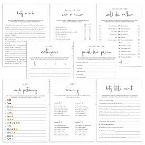 8 Modern Bachelorette Games Printable