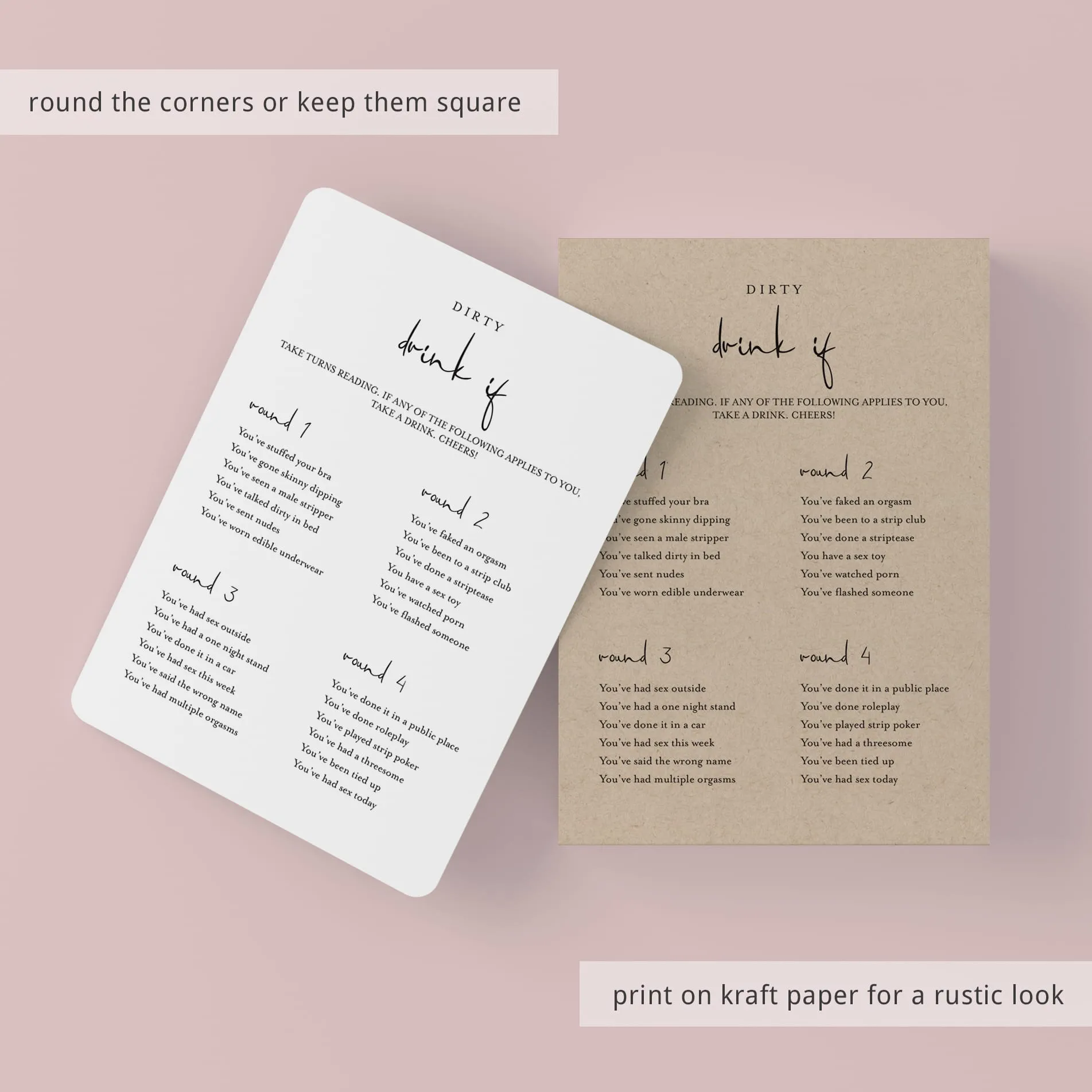 8 Modern Bachelorette Games Printable