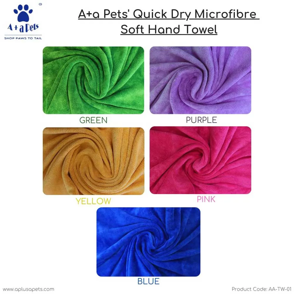 A a Pets' Quick Dry Microfiber Hand Towel for Pet