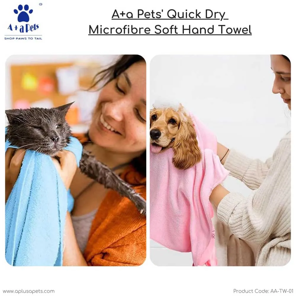 A a Pets' Quick Dry Microfiber Hand Towel for Pet