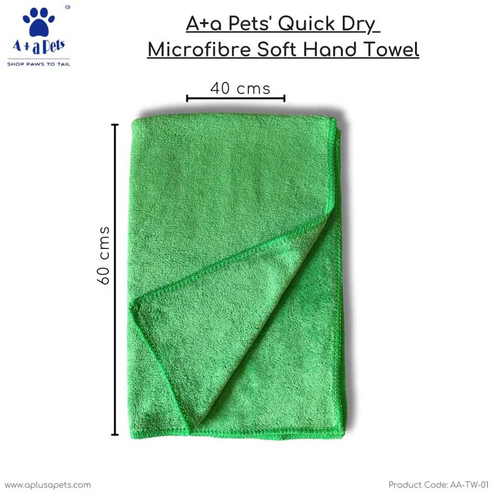 A a Pets' Quick Dry Microfiber Hand Towel for Pet