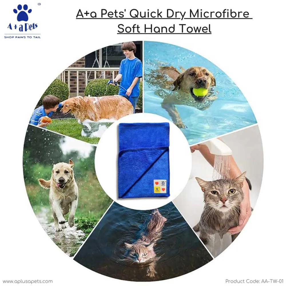 A a Pets' Quick Dry Microfiber Hand Towel for Pet