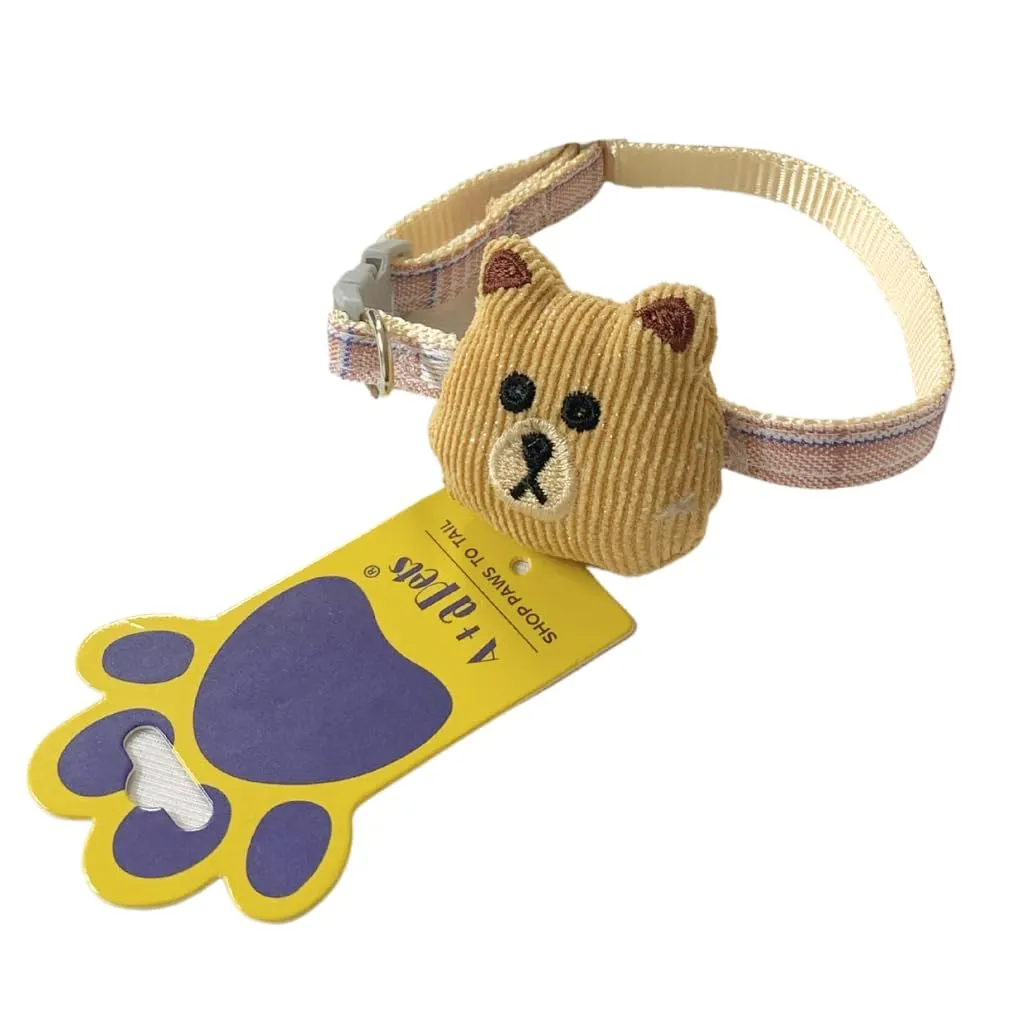 A a Pets' Soft Handmade Everyday Adjustable Cat Collar-4(Set of 4)