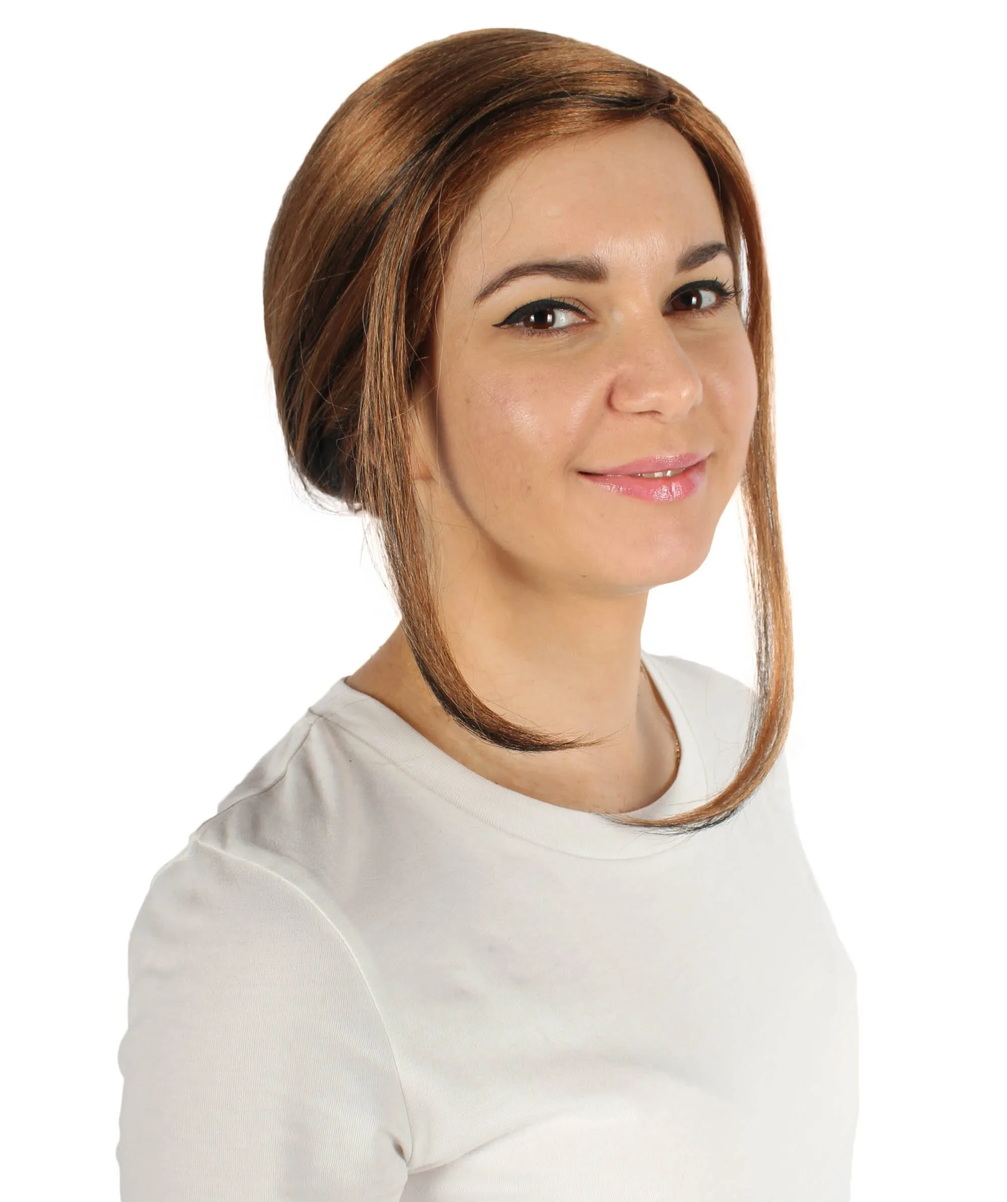 Adult Women's Brown Rose Wig, Best for Halloween, Flame-retardant Synthetic Fiber