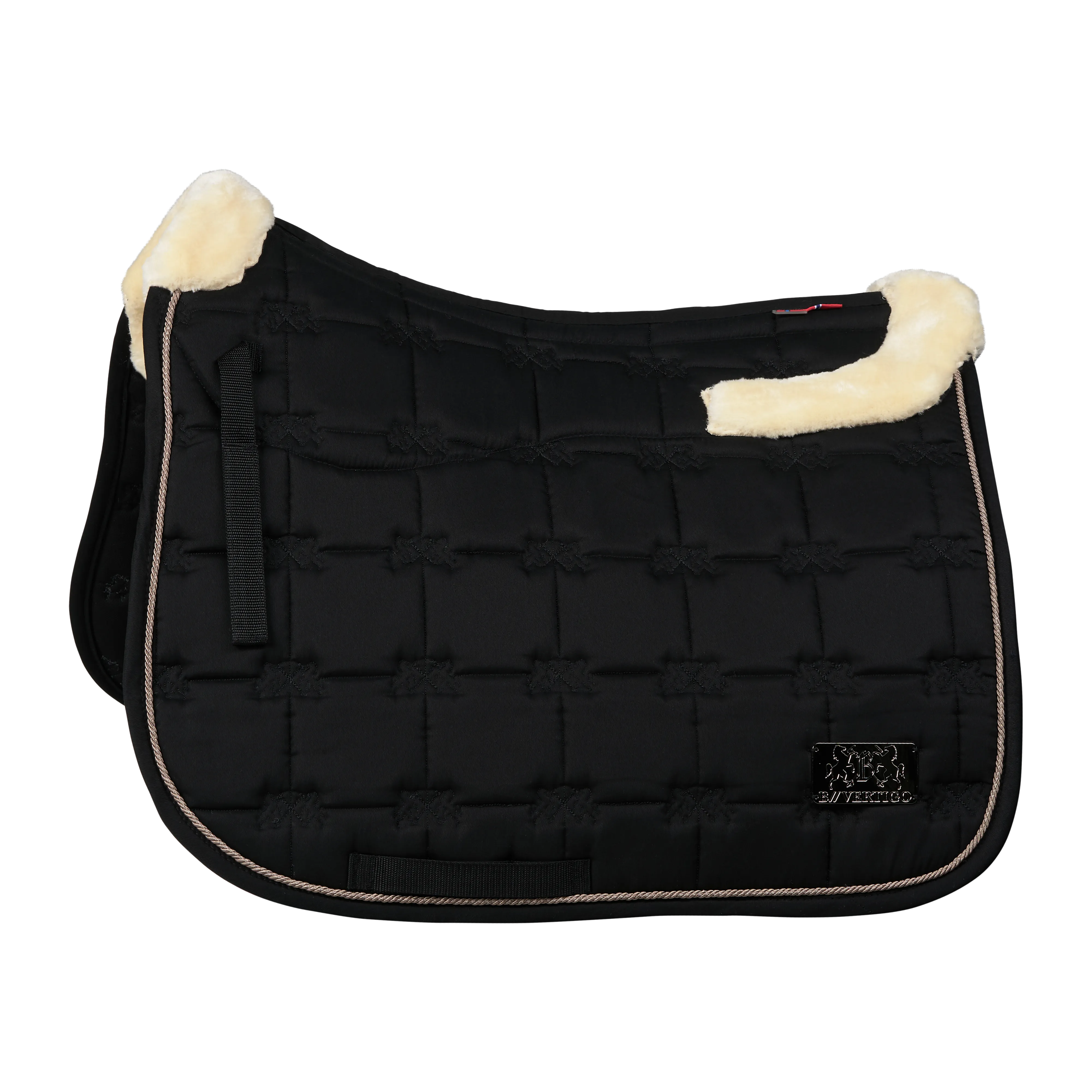 Alaska Dressage Saddle Pad with Faux Fur Trim