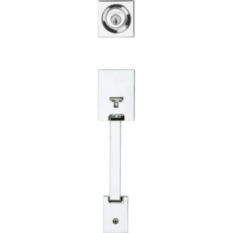 Amador Exterior Trim Handle Set in Polished Chrome - 6 Way Adjustable Latch