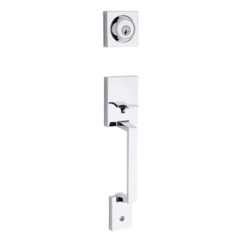 Amador Exterior Trim Handle Set in Polished Chrome - 6 Way Adjustable Latch