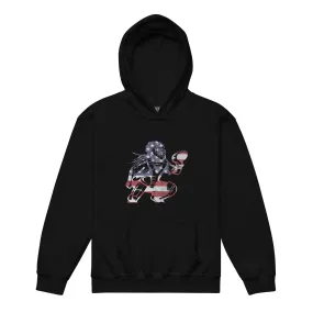 American Flag Softball Catcher - Youth Hoodie