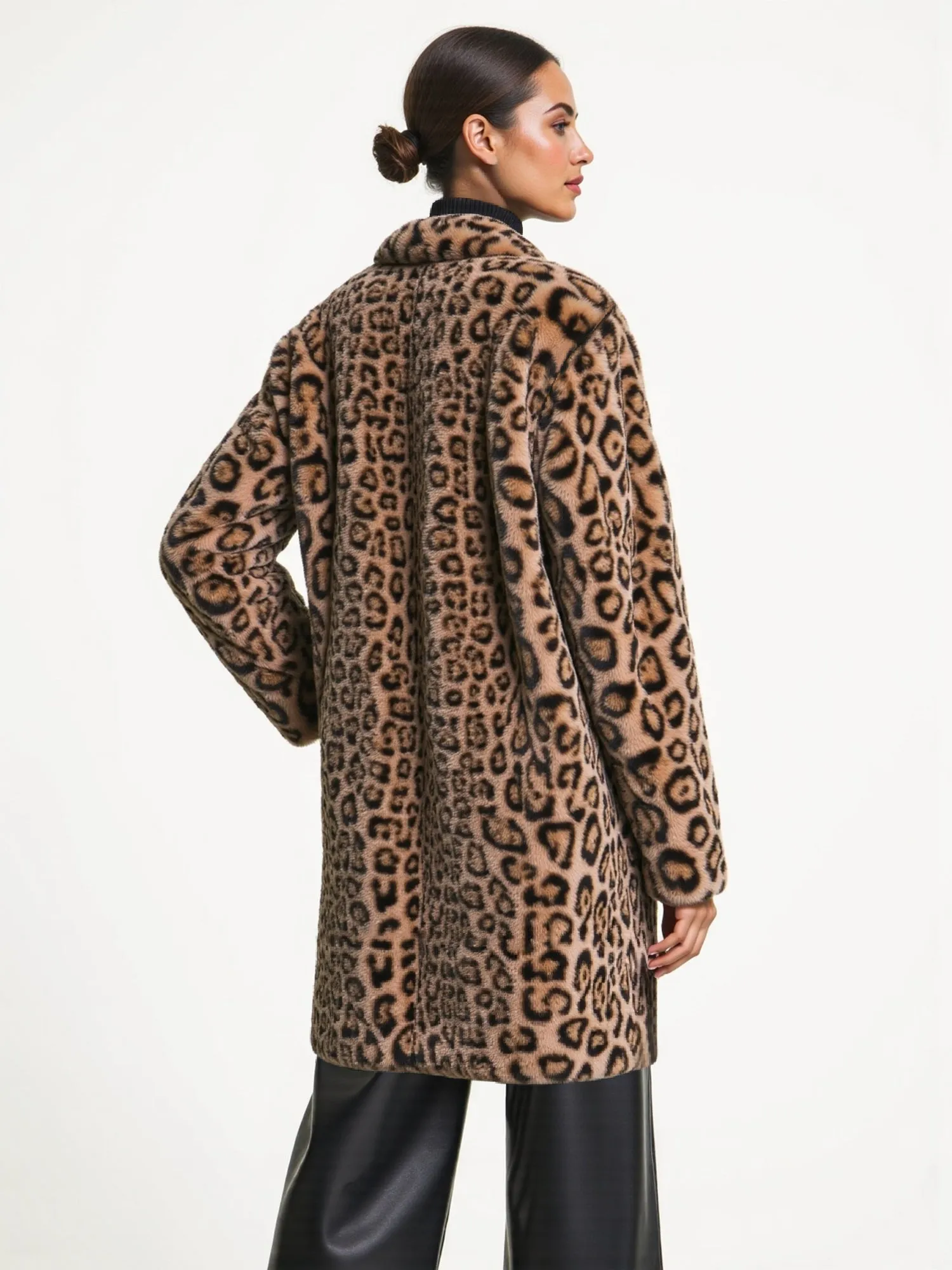 Animal Print Faux Fur Coat