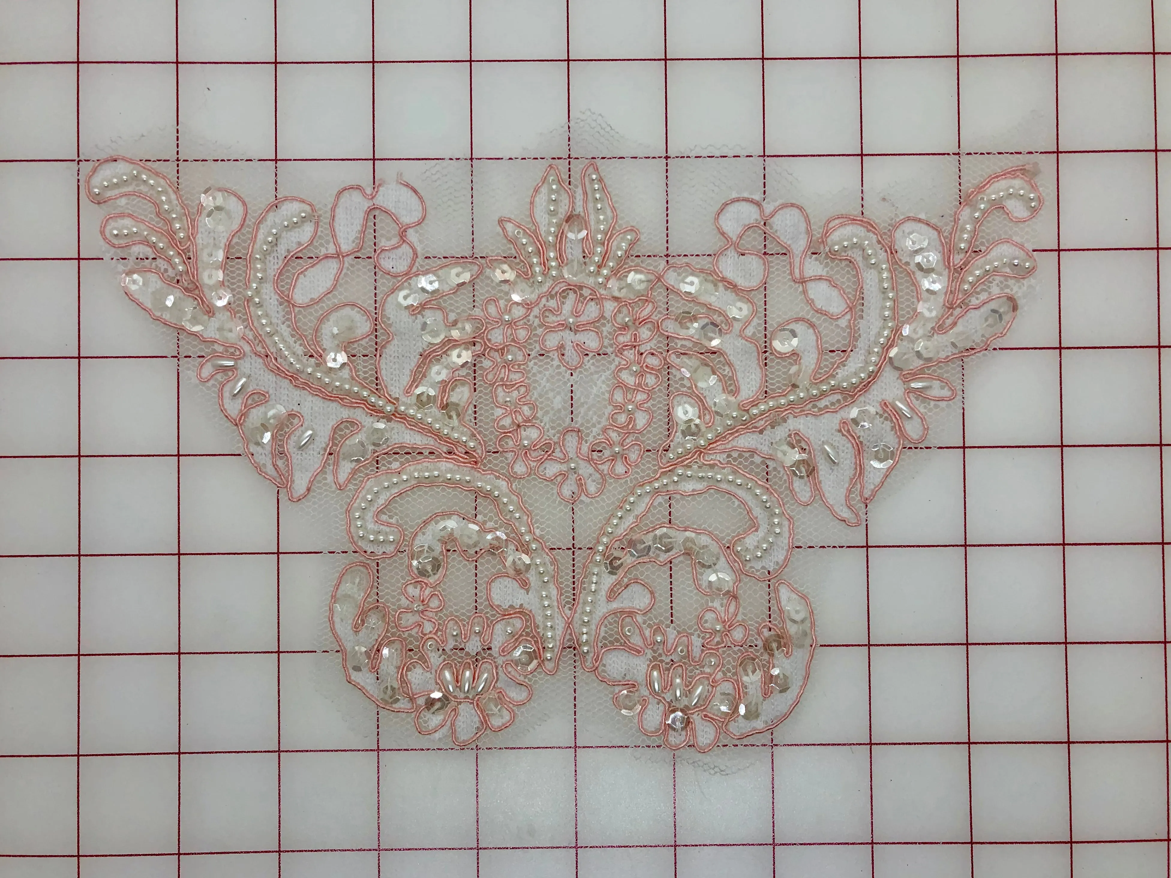 Applique - Beaded and Sequined Lace Motifs 4 Colors! Close-Out