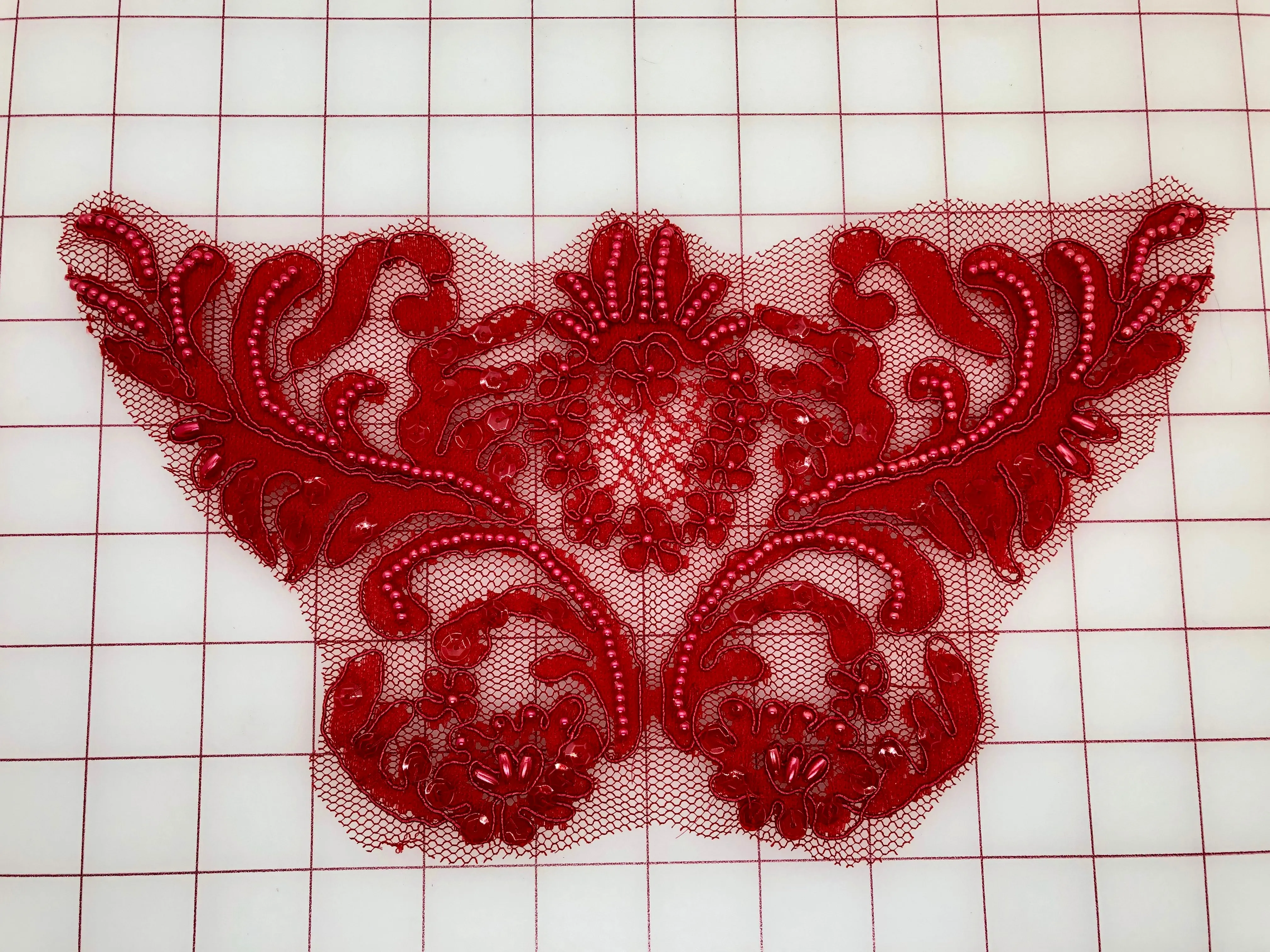 Applique - Beaded and Sequined Lace Motifs 4 Colors! Close-Out