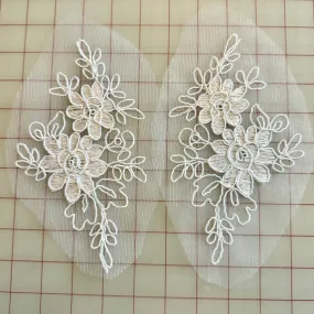 Applique - Embroidered White Pairs Special Purchase!