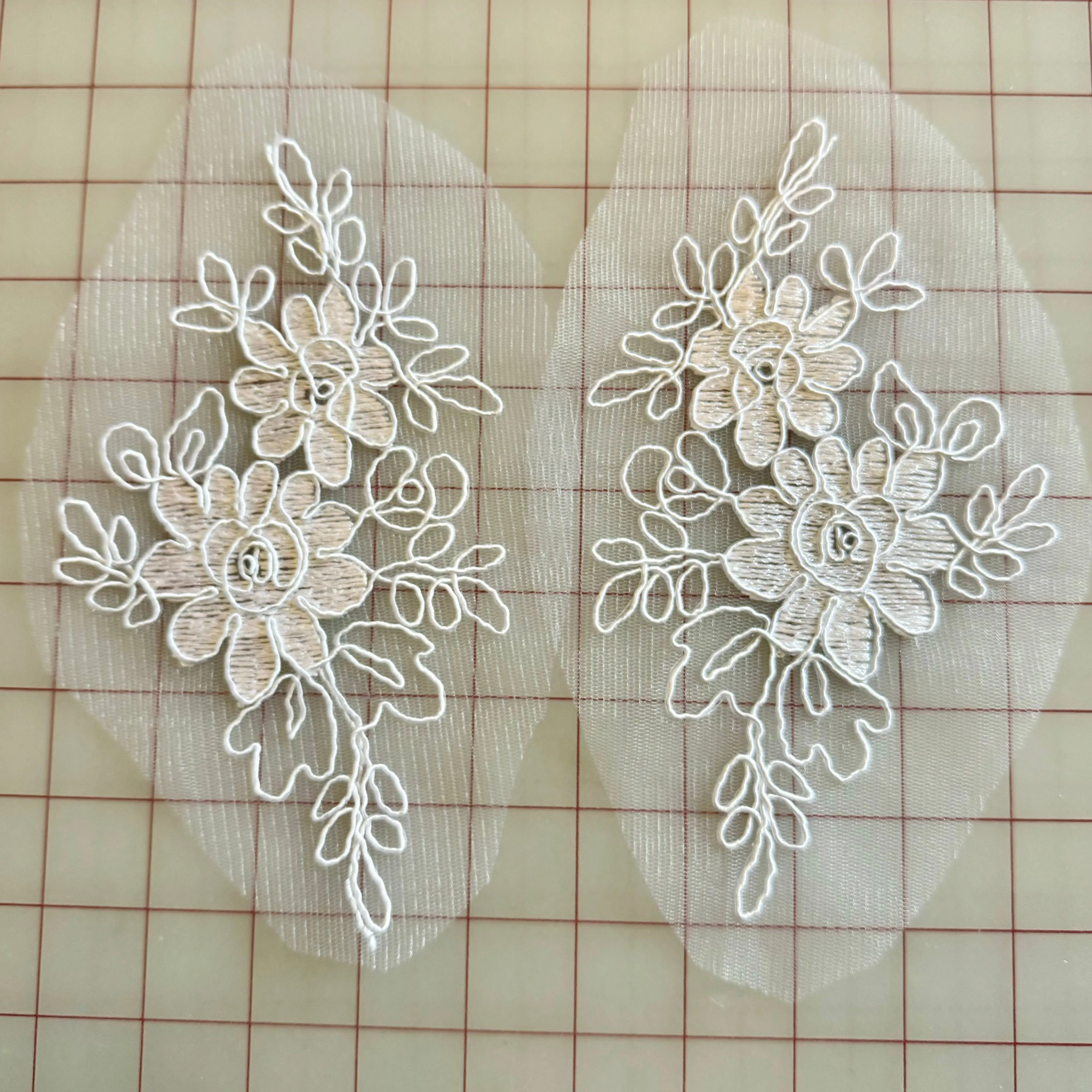 Applique - Embroidered White Pairs Special Purchase!