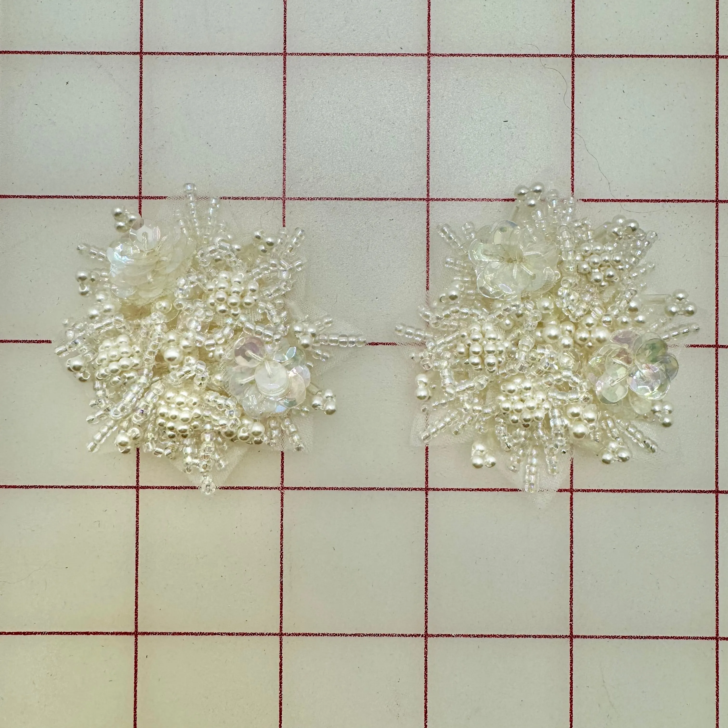 Applique - Pearl and Sequin Pairs Close-Out One Pair Left!