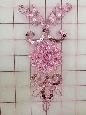 Applique - Sequined Lace Motifs Paris Pink