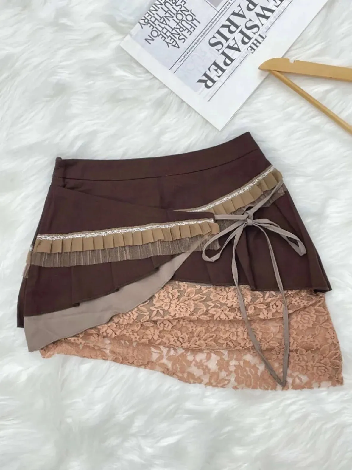 Asymmetrical Multi-Layered Mini Skirt