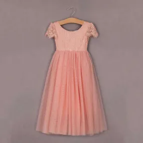 Baby Bohemian Flutter Dress - Salmon Lace