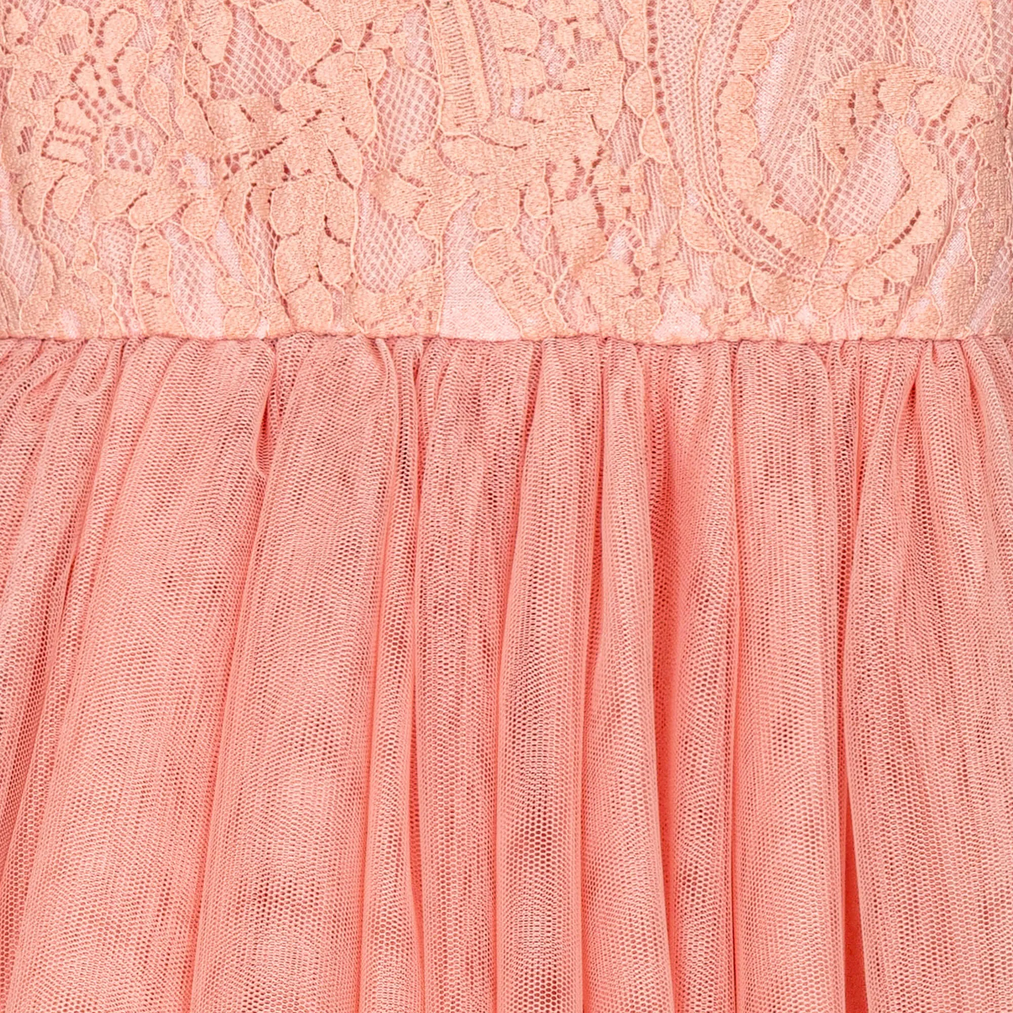 Baby Bohemian Flutter Dress - Salmon Lace