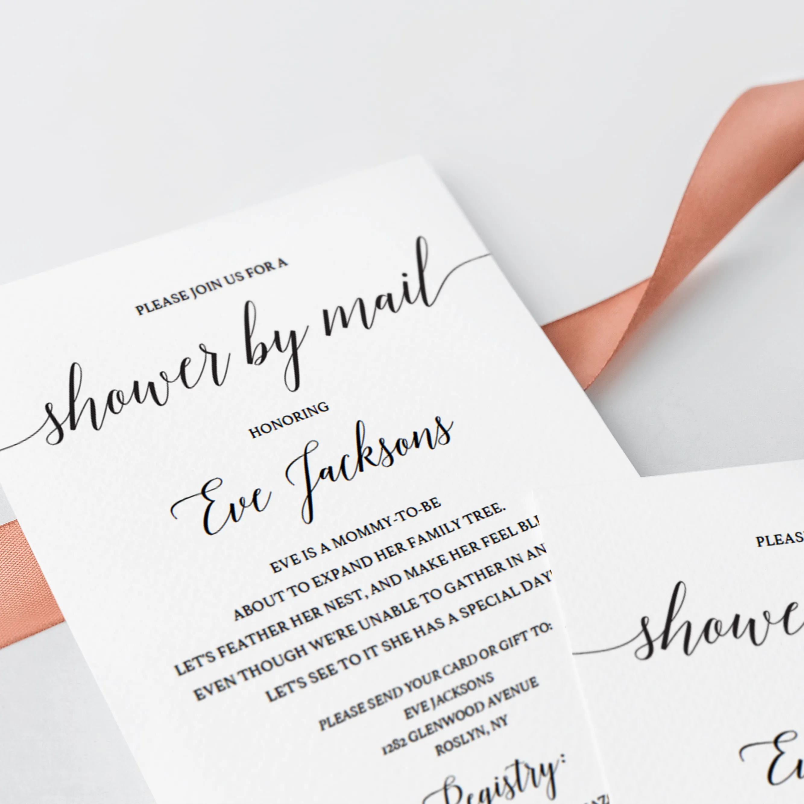 Baby Shower By Mail Invitation Template Minimalist