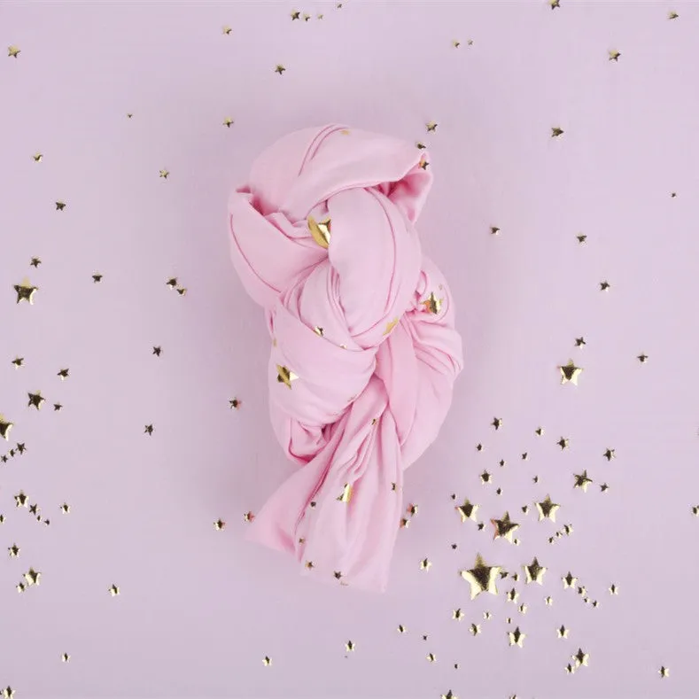 Babymoon Set of 2 | Starry Wrap and Layer | Baby Photography Props | Pink