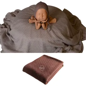 Babymoon Stretchable Textured Bean Bag Layer/Backdrop Photography Prop | Brown
