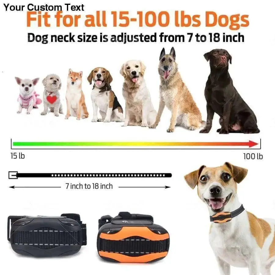 Bark Collar Dog Training Anti Kit Shock Auto Led Pet Rechargeable No Positive Control Shocker Stop