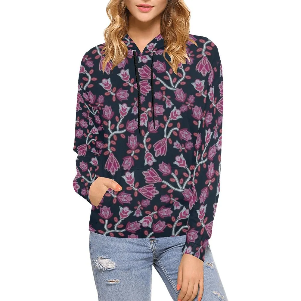 Beaded Pink Hoodie for Women (USA Size)
