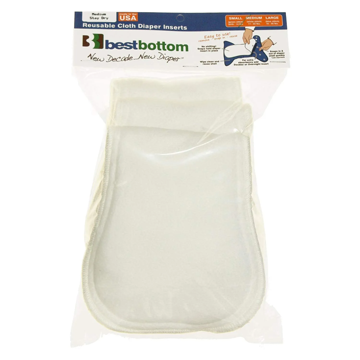 Best Bottoms Snap-in Inserts - Set of 3