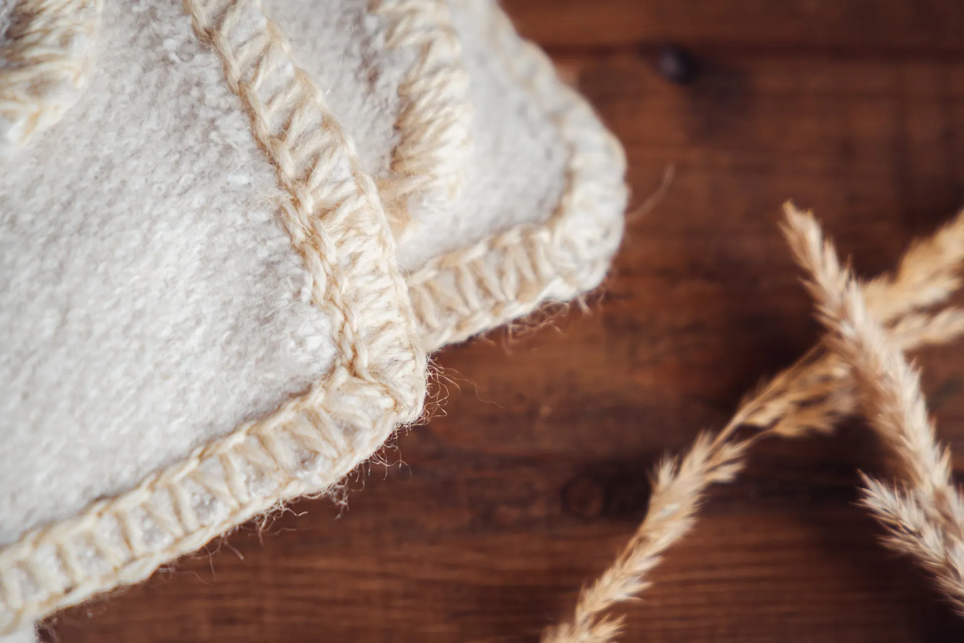 Blanket: Organic eco-cotton, Natural trim - BL63