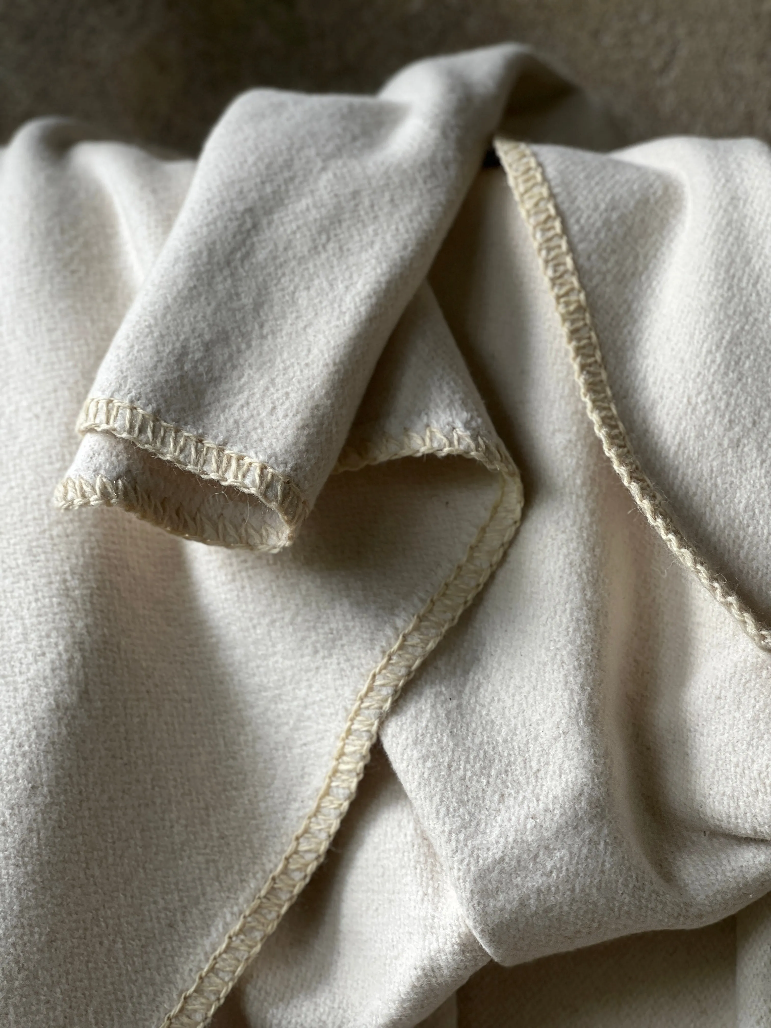 Blanket: Organic eco-cotton, Natural trim - BL63