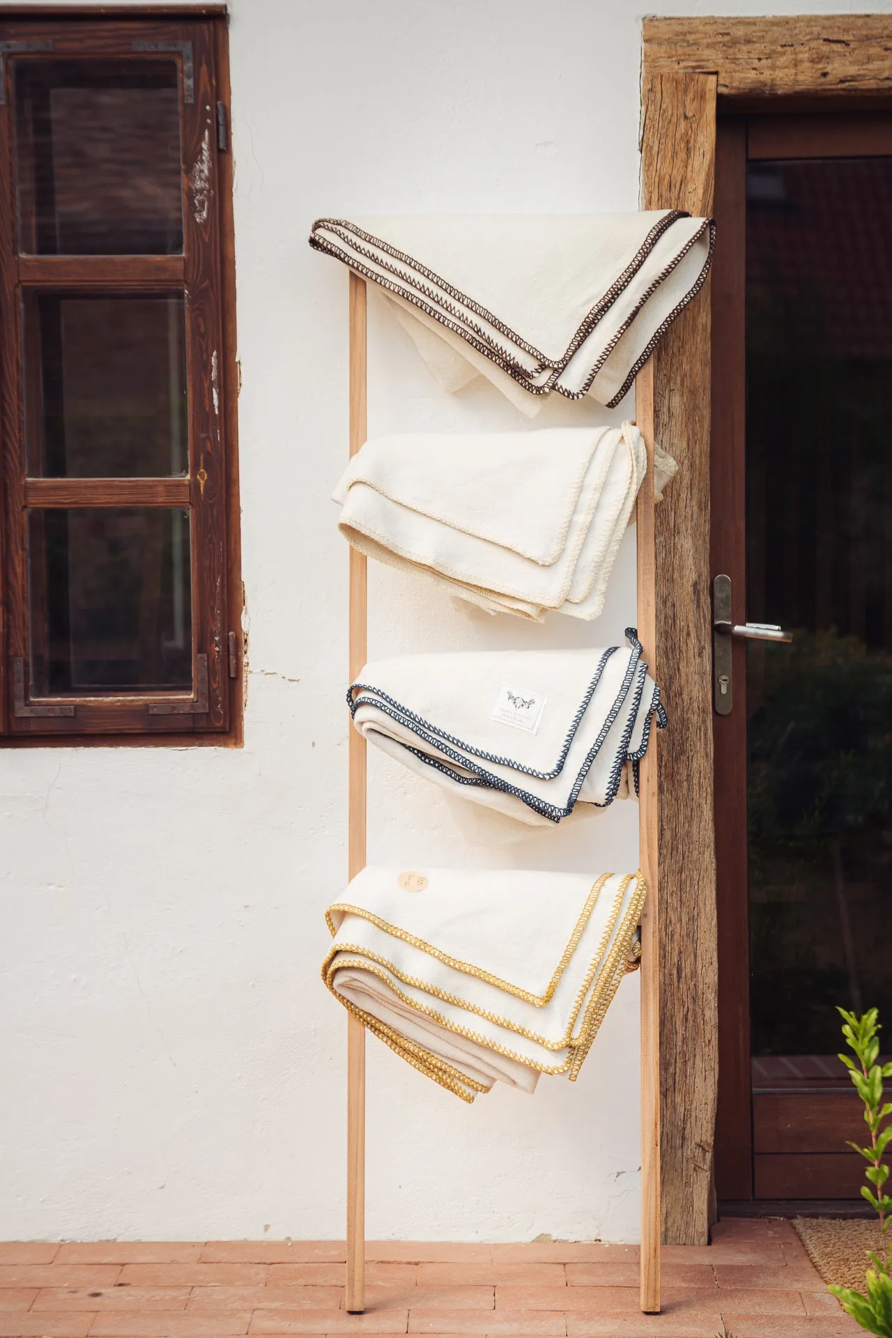 Blanket: Organic eco-cotton, Natural trim - BL63