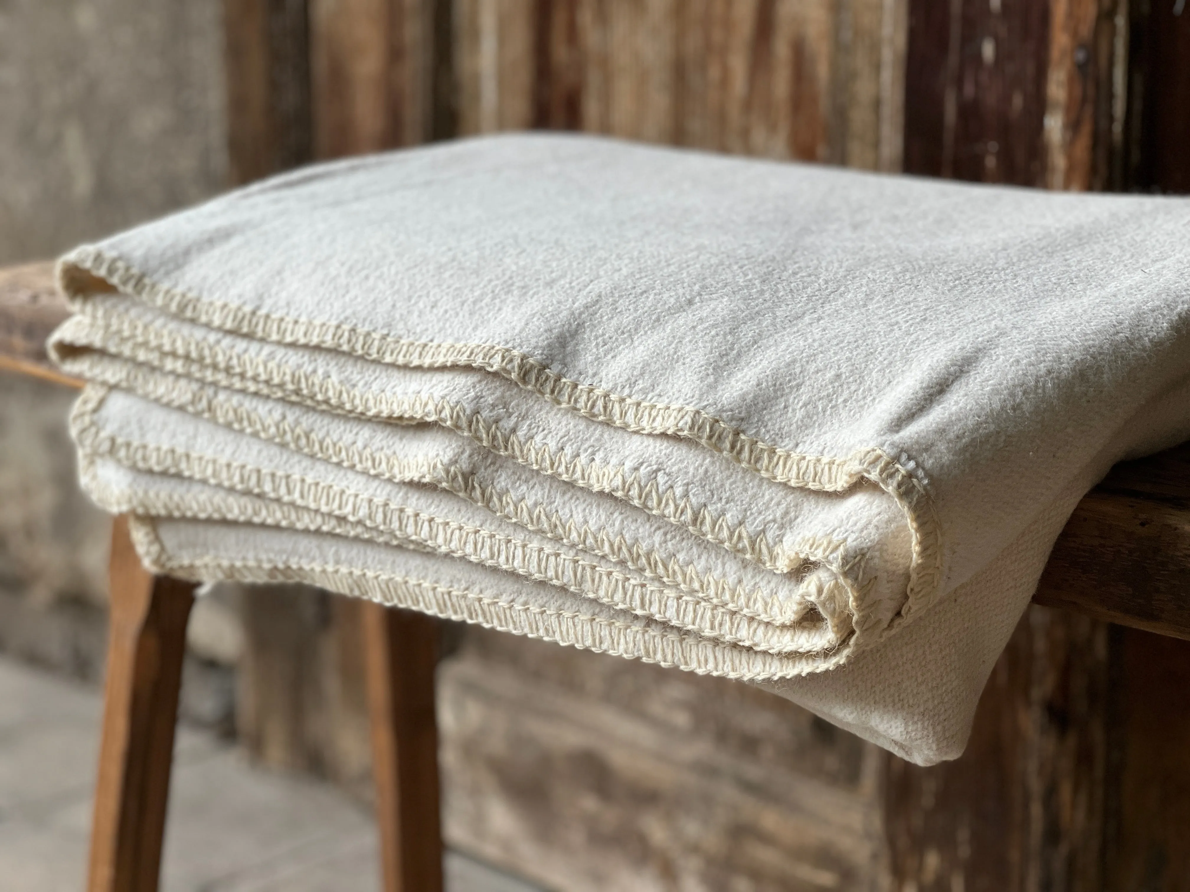 Blanket: Organic eco-cotton, Natural trim - BL63