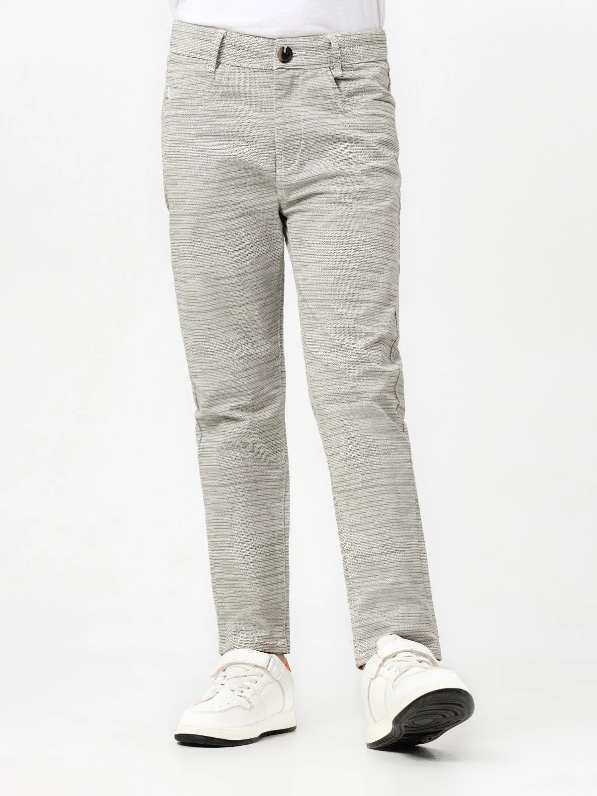 Boy's Grey Chino Pant - EBBCP23-026