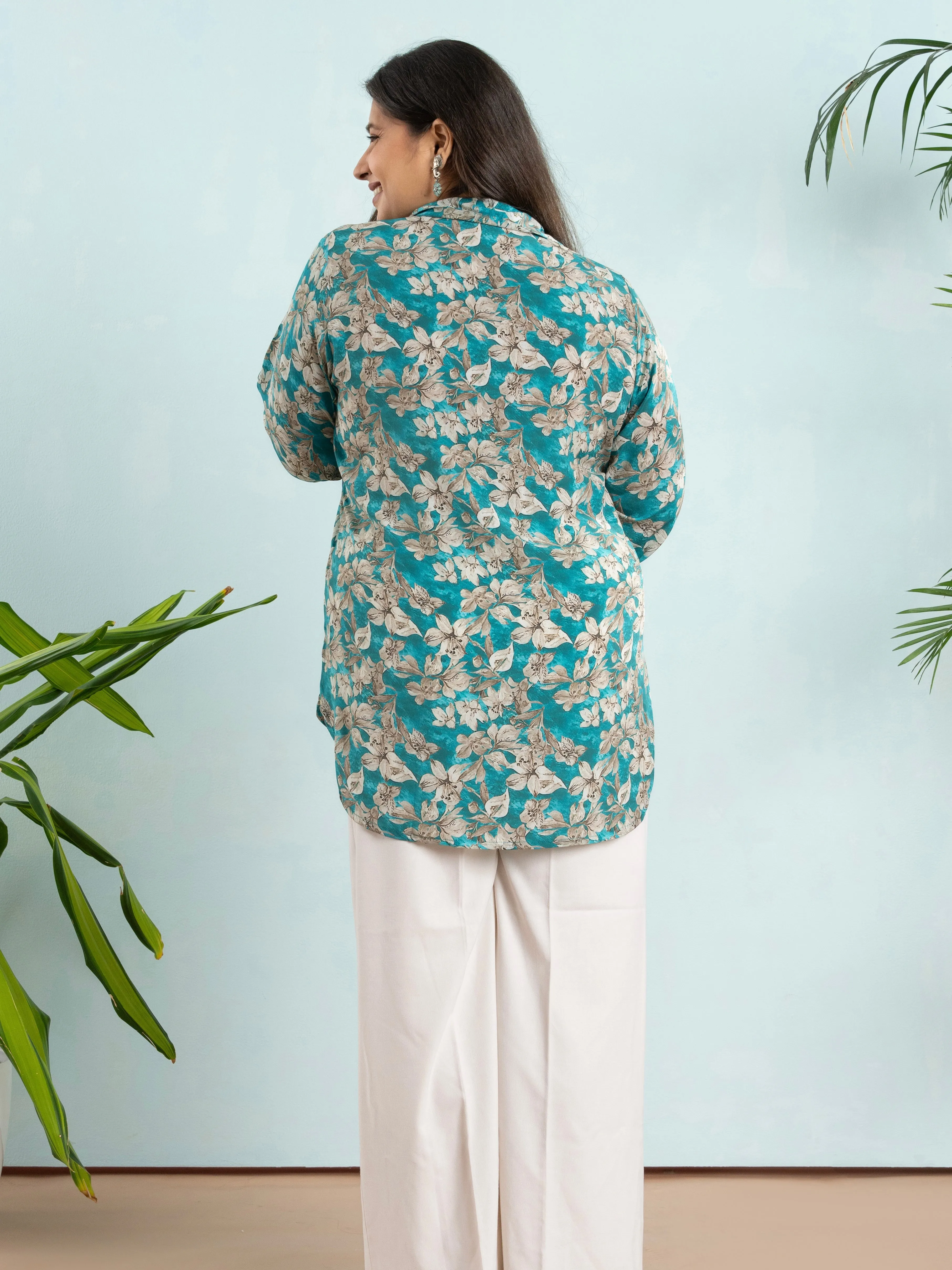 Breezy Blue Shirt Tunic