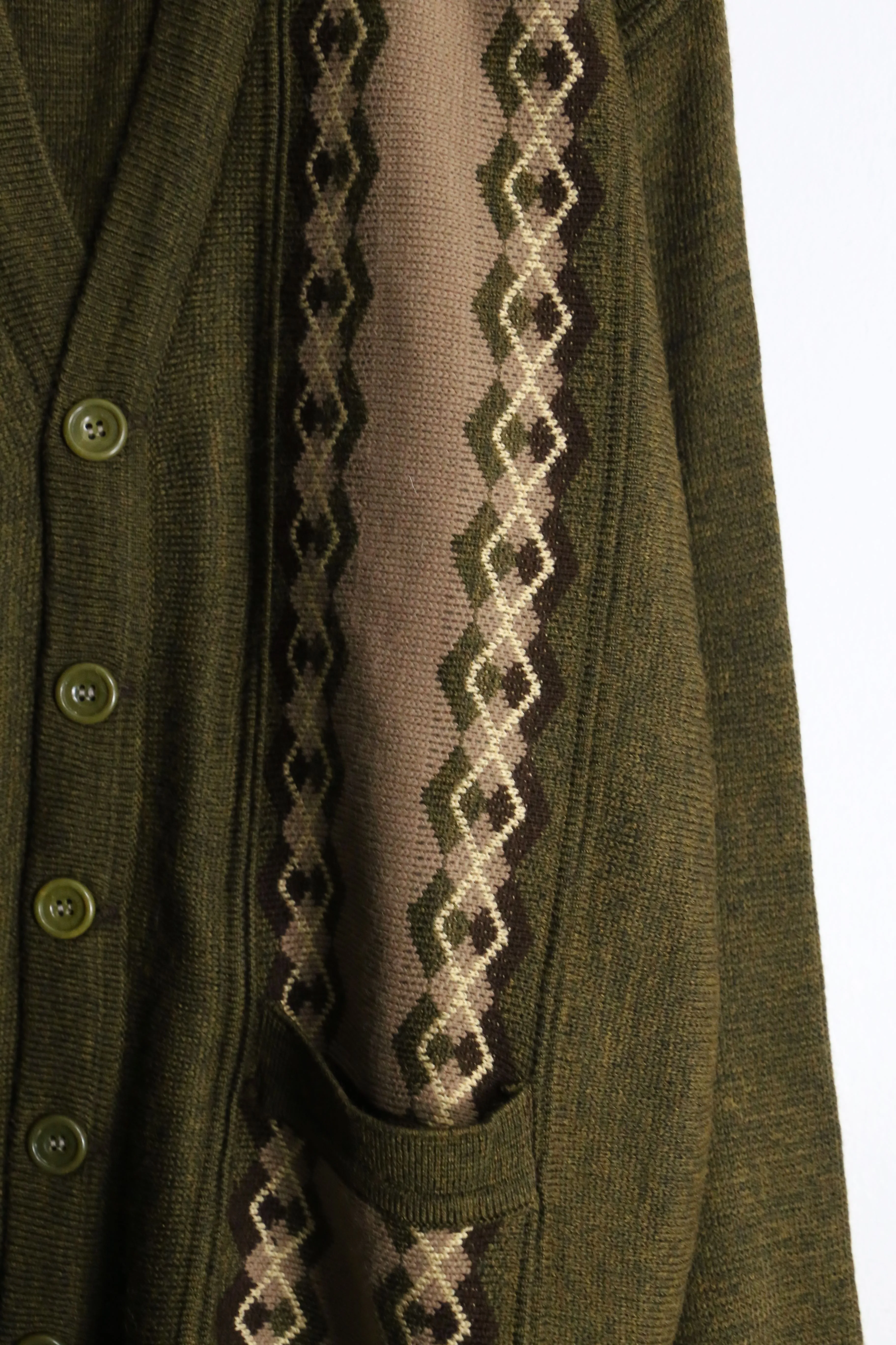 brown tone knit cardigan