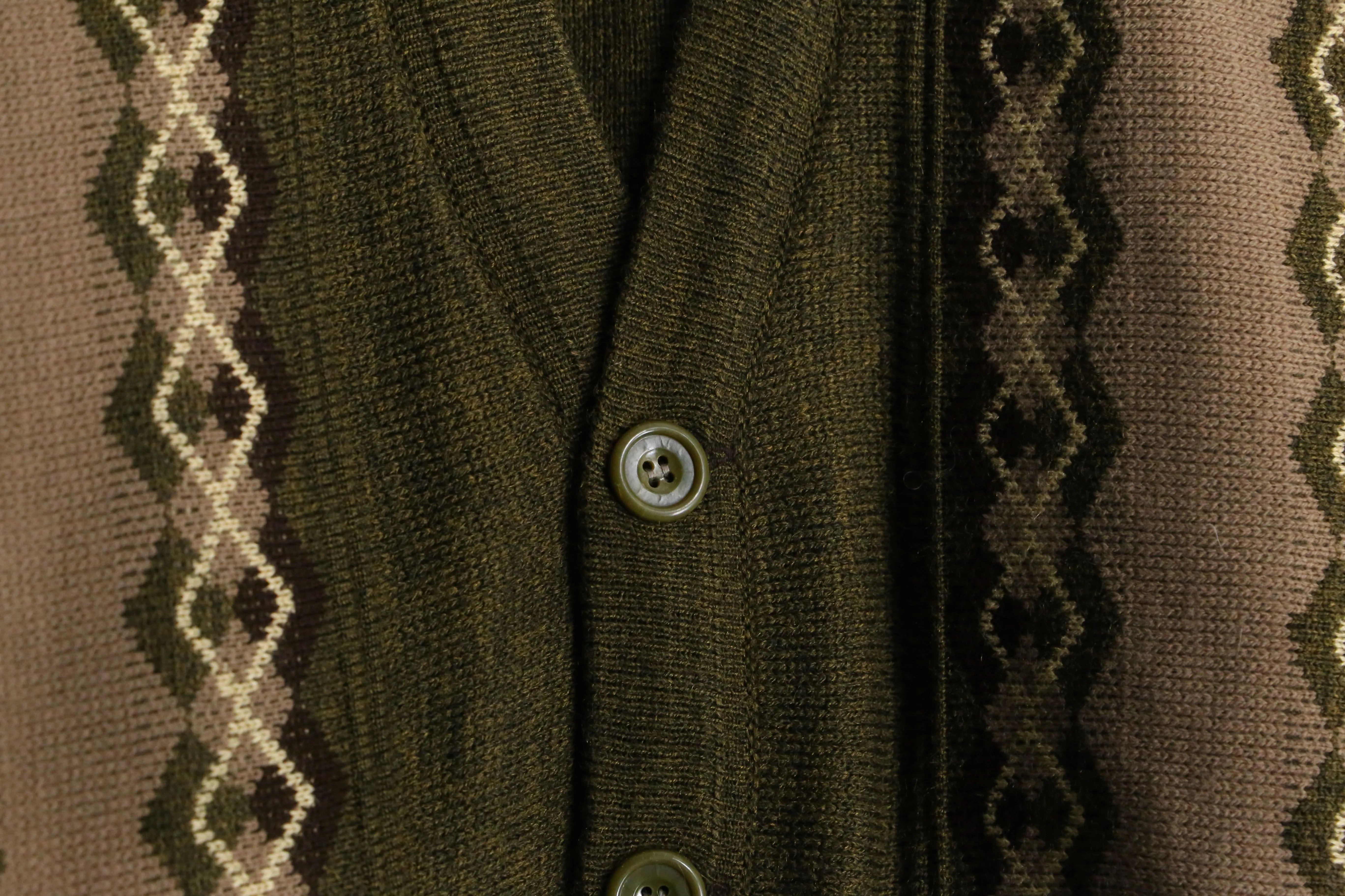 brown tone knit cardigan