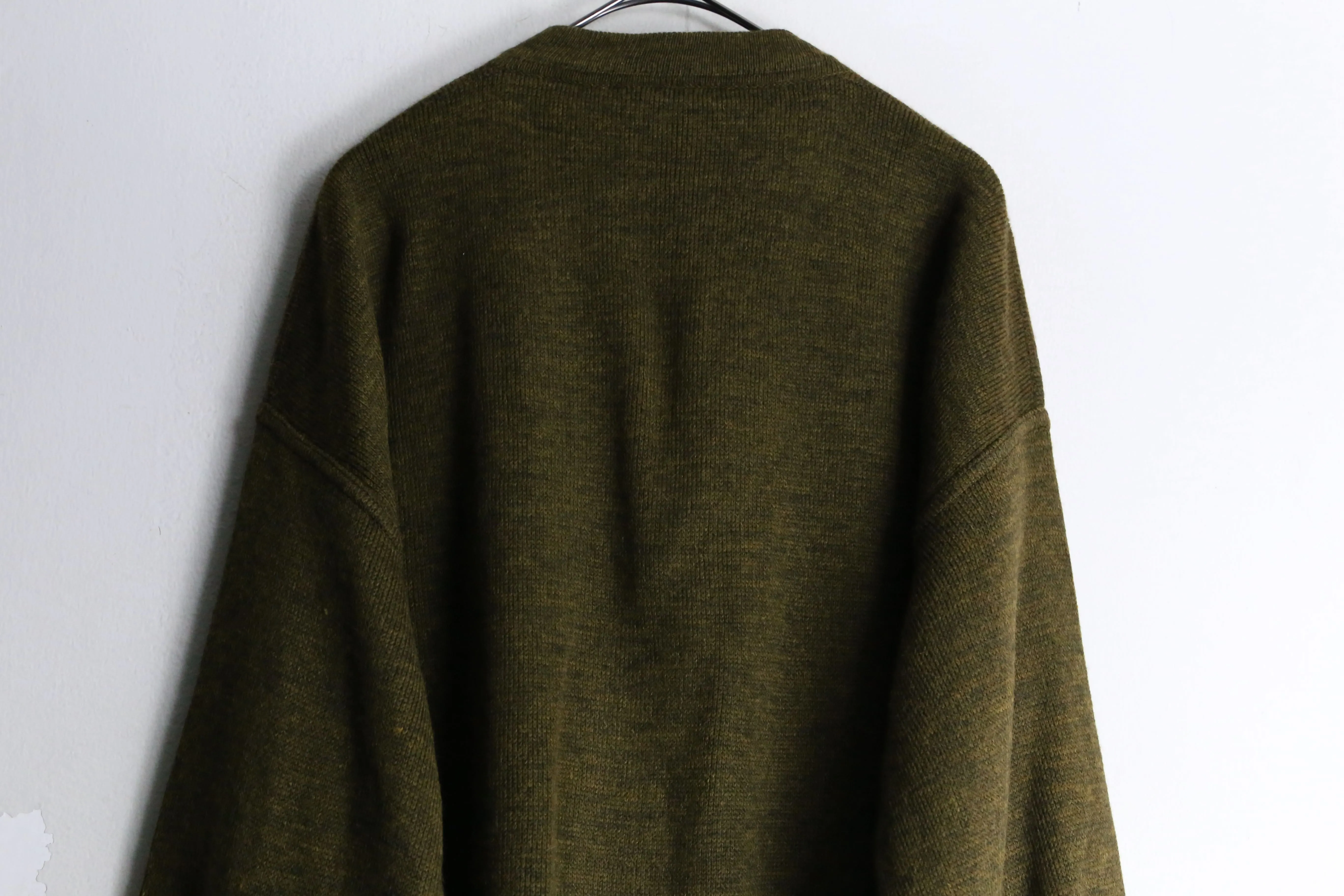 brown tone knit cardigan