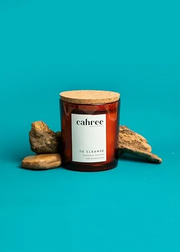 Cahree Wellness Natural Soy Wax Eucalyptus, Geranium Cedarwood & Clove.Parabens, Phthalates, and Sulfate Free Suitable for Aromatherapy & Gift Purpose and Decoration (Pack of 1)