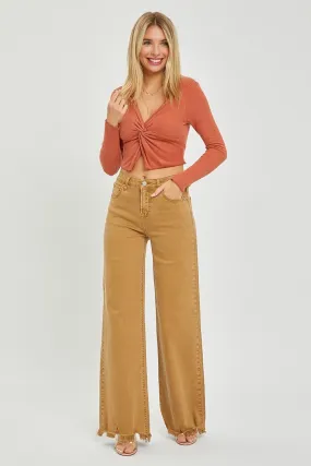 Caliber Camel High Rise Wide Pants