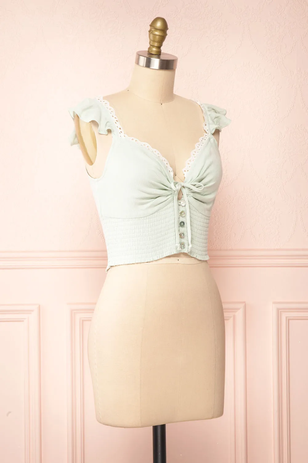 Candik Mint | Cropped Tank Top