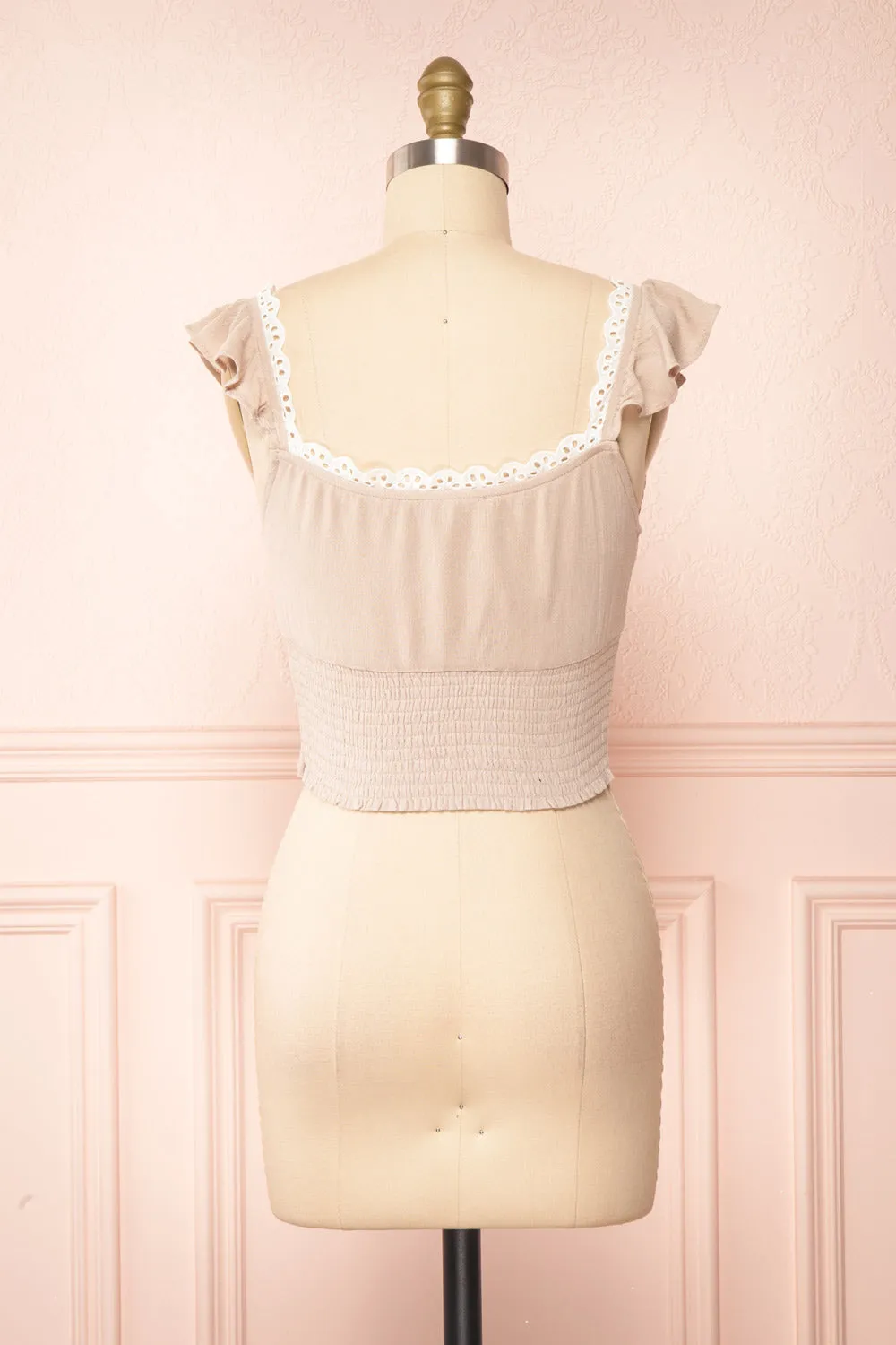 Candik Taupe | Cropped Tank Top