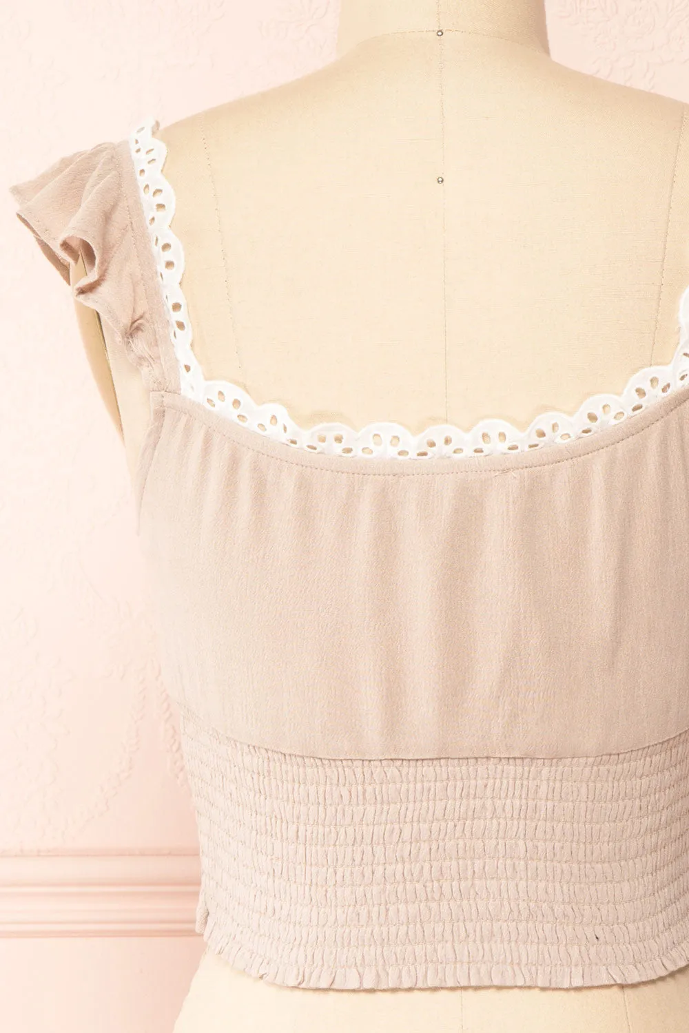 Candik Taupe | Cropped Tank Top